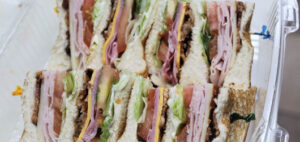 Tray of sandwiches